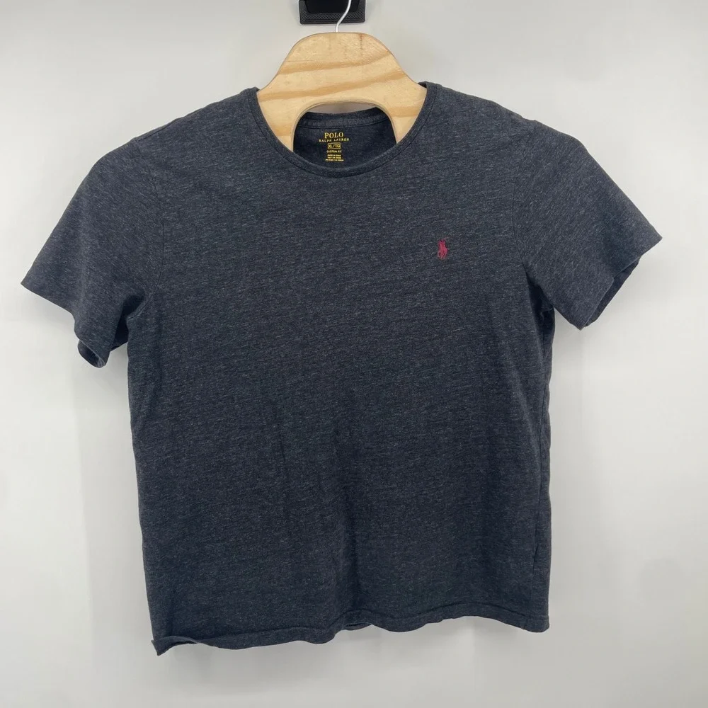 Polo Ralph Lauren T-Shirt Mens XL Gray Short Sleeve Custom Fit Pony Logo Tee